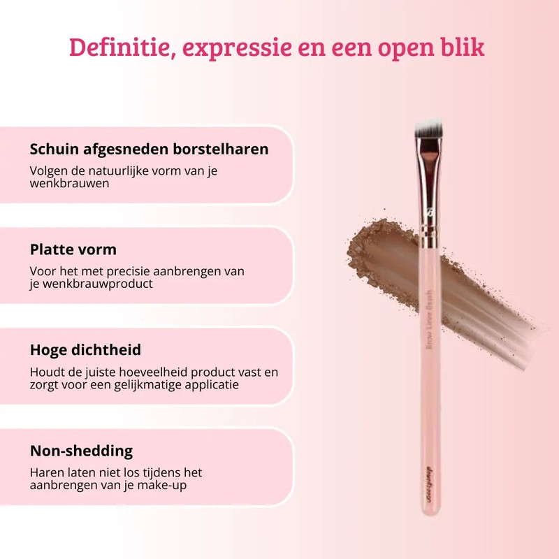 Boozyshop Pink &amp; Rose Gold Brow Liner Brush