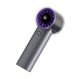 Poyiccot Portable Handheld Mini Fan, Speed (1-100 Gear) Cooling Wind Hand Fans, 3000mAh USB Rechargeable, LED Display, Personal Small Portable Fans for Travel/Outdoor/Home/Office, Purple