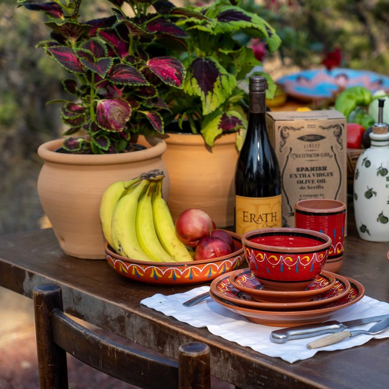 Cactus Canyon Ceramics Salsa Bowls - Spanish Terracotta Multicolor Decor