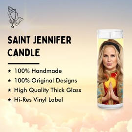 Jennifer Coolidge Celebrity Candle – Tanya McQuoid Stifler’s Mom Votive Candle – Unique Gift for White Lotus, Legally Blonde, American Pie Movie and TV Show Gift