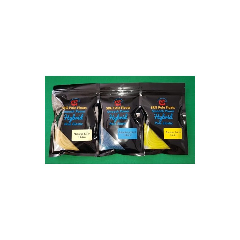 30.0m Hybrid Pole Elastic (10.0m Natural, Blueberry and Banana each)