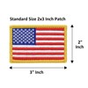Great 1 American Flag Patch 4-Pack, 2x3 inch, Embroidered, Hook