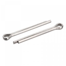 sourcing map Split Cotter Pin, 3mm x 25mm 316 Stainless Steel Clip Fastener Fitting for Automotive, Mechanics, Silver Tone, 15Pcs