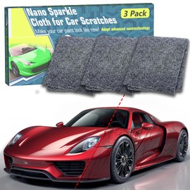 YIZHIYZ Nano Sparkle Cloth Car Scratch Remover, Automotive Nano Sparkle Cloth for Car Scratch, Magic Nano Scratch Cloth Easy to Repair Light Car Scratch, Paint Residues, Water Spots, Swirls (3PACK)
