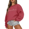 LOMON Crewneck Sweatshirt for Women Casual Oversized Pullover Graphic Long