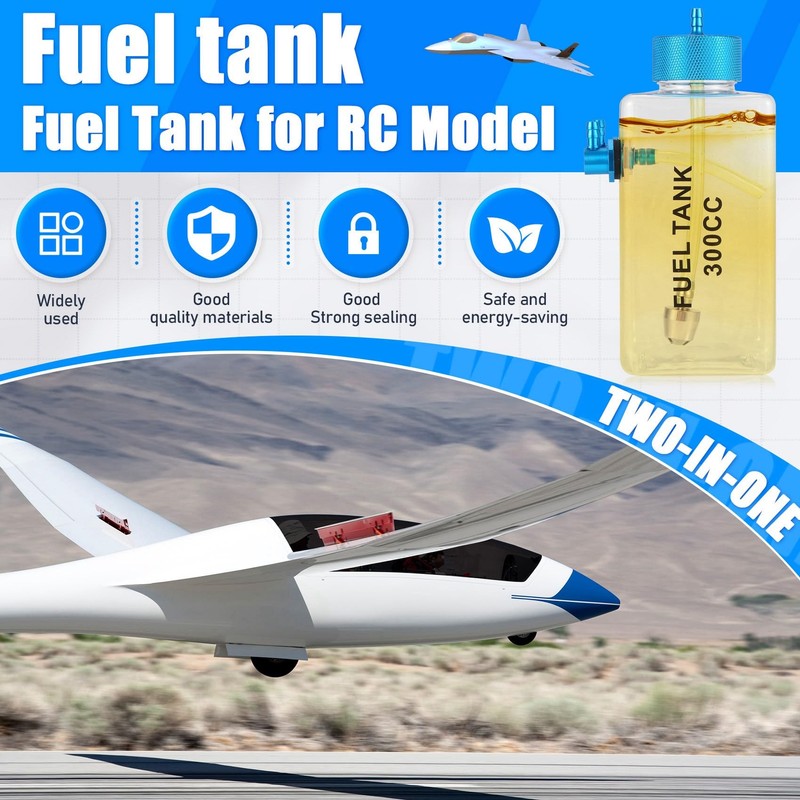 Comphic Fuel Tank Petrol Transparent Plastic Bottle 300CC CNC for