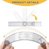 Zhenghebuy Goniometer Plastic Ruler,Clear Plastic Goniometer,Medical 14" Goniometer Plastic Ruler,Medical