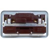 Metal Clad Double Pole Socket 2 Gang 13A Switched with