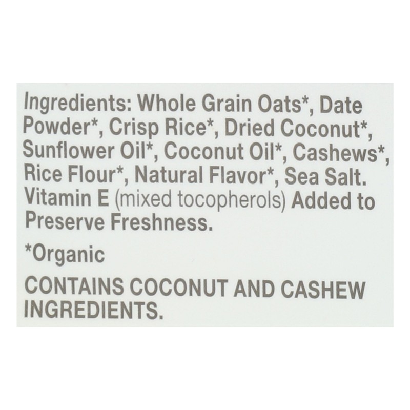 Cascadian Farm Organic Coconut Cashew Granola Cereal, No Added Sugar,