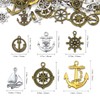 JIALEEY Nautical Anchor Rudder Helm Compass Charms, 100 Grams Mixed