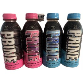 Prime 4-Pack New Unopened Limited Edition PRIME X HOLO Hydration Blue & Pink Bottles