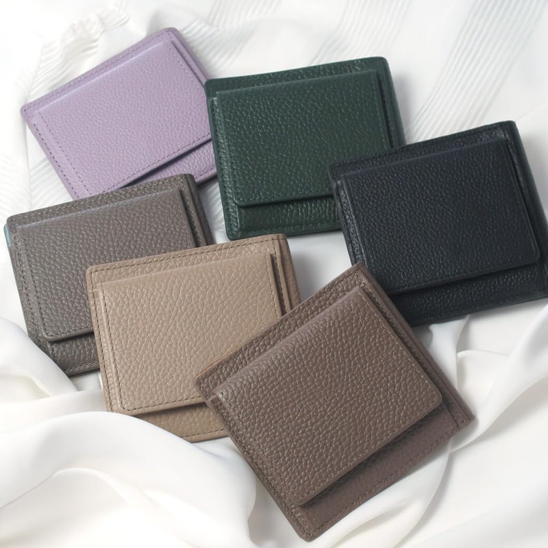 HAKATA NO MORI LEATHER Slim Wallet, Women's, Men's, Bi-Fold, Thin,