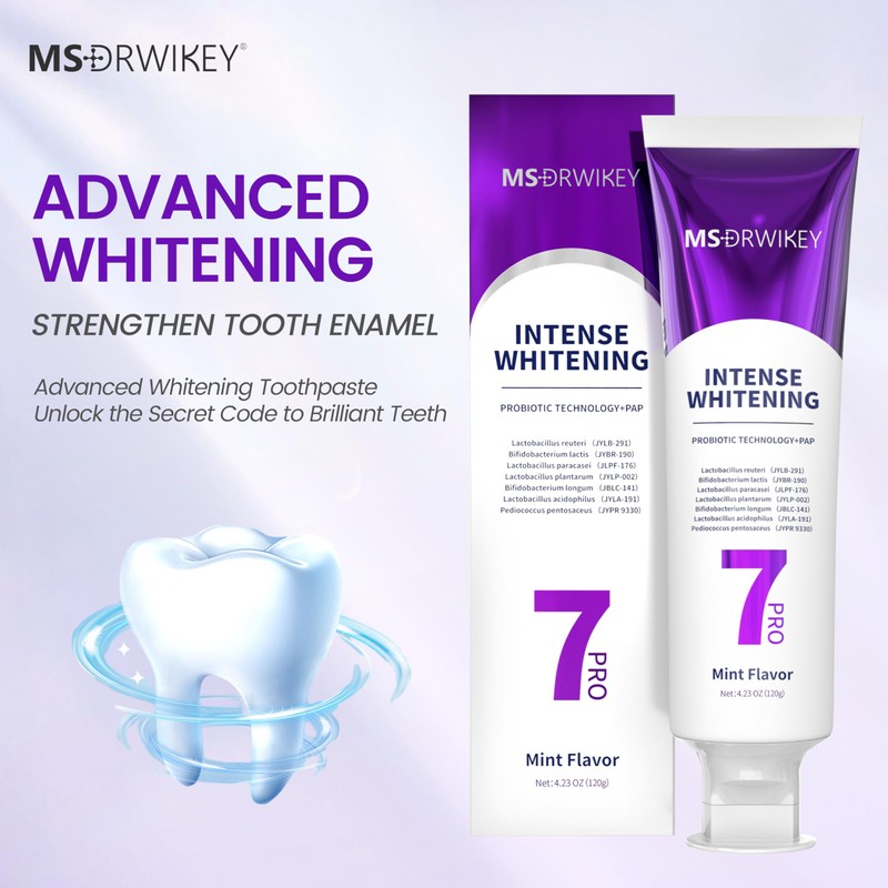 MSDRWIKEY SP-6 Toothpaste, Cooling Fresh Breath, and 7-Pro Whitening Toothpaste