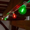 Novelty Lights G40 Filament LED String Light, Translucent Orange/Green/White Bulbs,