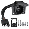 Nilight 4 Way Flat to 7 Way Round Blade Trailer