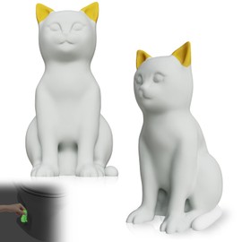 NEEXAN Cat Toilet Bolt Covers Decorative Glow in the Dark – 2Pack Cute Toilet Screw Cover Caps to Hide Rusty Bolts, Universal Fit for Bathroom Bowl Floor Bolts