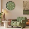 HZDHCLH 25 cm Silent Wall Clock without Ticking Sweeping Second