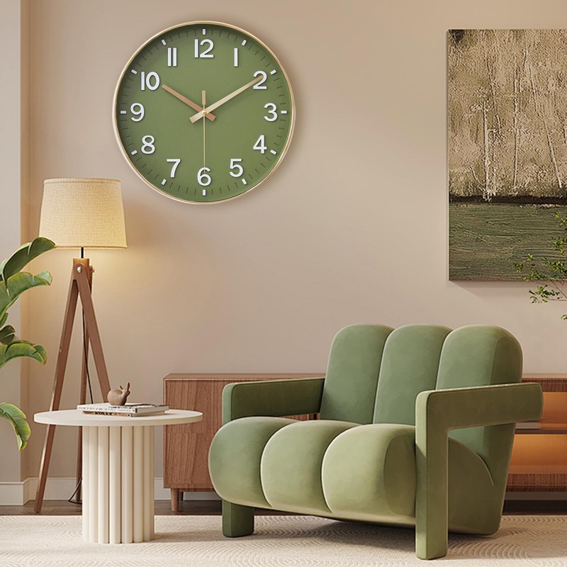 HZDHCLH 25 cm Silent Wall Clock without Ticking Sweeping Second