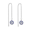 SLUYNZ 925 Sterling Silver Evil Eye Dangle Earrings Chain for