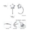 Half Circle Huggie Earrings,S925 Star Half Hoops Earrings for Women,Small