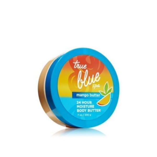 Bath and Body Works True Blue Spa 24 Hour Moisture Mango Body Butter 7 Ounce