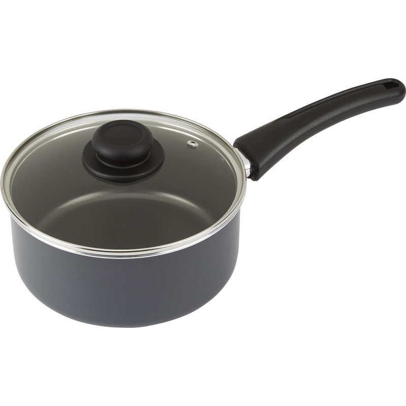 GoodCook Everyday Sauce Pan w/Lid, 3 Quart, Black