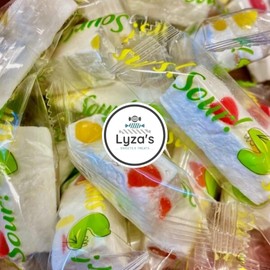 Italian Jujube Nougat Candies - Soft & Chewy With Fruity Jelly Beans Gift - Bulk Bags By Lyza's Sweets & Treats (2.2 LB, SOUR)