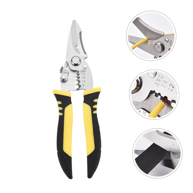 COHEALI Multi Function Wire Stripping Cutter Versatile Cable Nipper for