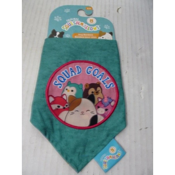 Jazwares Original Squishmallows Dog Bandana 2-Sided Design, Size S/M