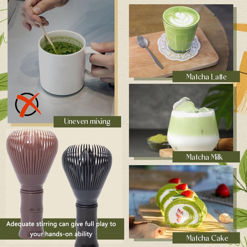 Traditional Matcha Whisk Reusable Resin Matcha Whisk Chasen Dishwasher Safe