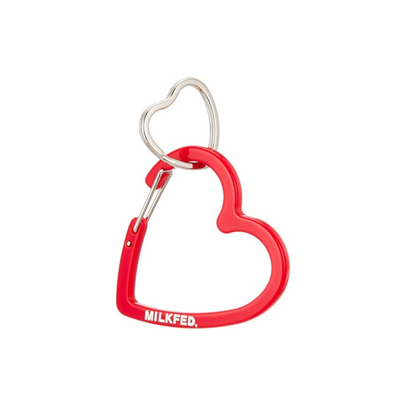 Milkfed 103211054027 Keychain NEO HEART CARABINER, red