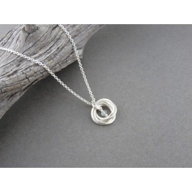 50th Birthday Gifts for Women | Sterling Silver Birthstone Necklace | 50th Birthday Necklace
