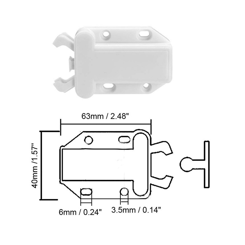 sourcing map Push Open Latch Lock Touch Catch for Bedroom