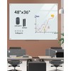 Mifuro Magnetic Glass Whiteboard，48"x36" Wall Mounted Frameless Dry Erase Board