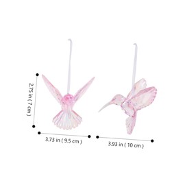 CIYODO Pack of 3 Hummingbird Figures for Hanging Made of Crystals Acrylic Bird Figures Hummingbird Ornaments
