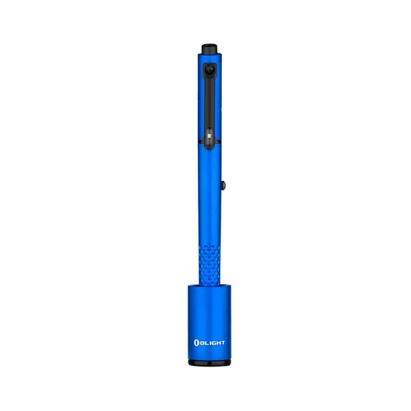 Olight Open Glow Blue Rechargeable Penlight, LED/Green Laser, 120 Lu,