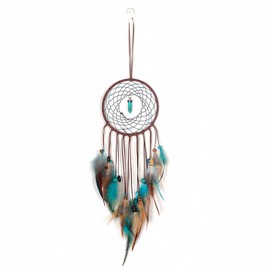 WisePoint Dream Catcher Wall Decor, Dream Catcher Kit with Feathers and Beads Pendant, Dream Catcher for Girls, Handwoven Dream Catchers for Bedroom and Living Room Decoration (Green)