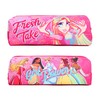 TDL Princess Pencil Case Kids Zipped Pen Case Girls Pink