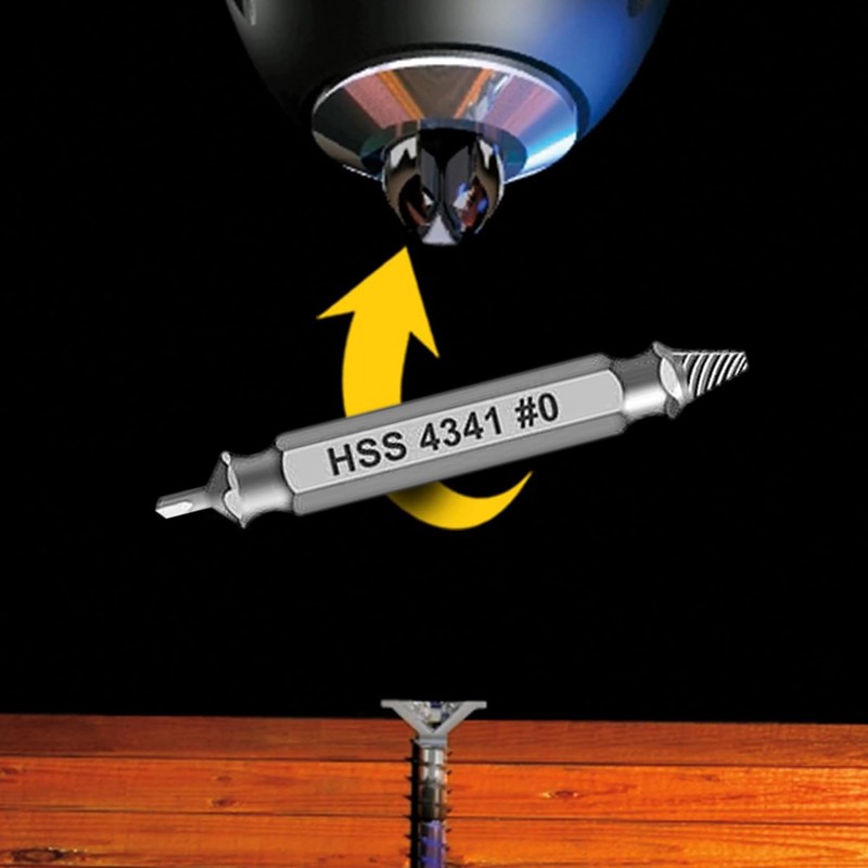 6 Pcs Damaged Screw Remover Screw Tool Stripped Screw Extractor