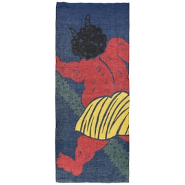 Todaya Shoten Rien Dyeing Tenugui Setsubun Demon 281 Approx. 14.6 x 35.4 inches (37 x 90 cm)