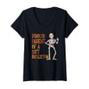 Womens Proud Parent of A 12ft Skeleton V-Neck T-Shirt