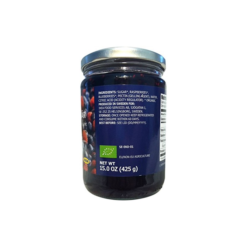 Organic Raspberry and Blueberry Jam - Sylt Hallon & Blabar