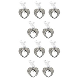 PRATYAHARA Christmas Ornaments Angel Wing A Piece of Heart is in Heaven Ornament for Christmas Tree Double Sided Memorial Ornament Easy to Use 6.5 X 6.8cm