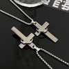TREE NEST Collar Colgante con Anillo de Cruz para Hombres,