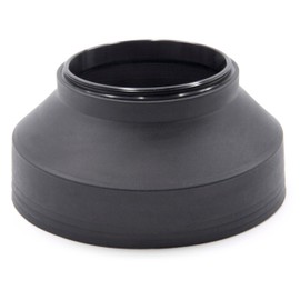 vhbw Lens Hood compatible with Olympus 75-300 mm 4.8-6.7 ED II (EZ-M7530-II) 58mm Lens Black, Rubber, Round, 9.3 cm