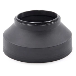 vhbw Lens Hood compatible with Olympus 75-300 mm 4.8-6.7 ED II (EZ-M7530-II) 58mm Lens Black, Rubber, Round, 9.3 cm