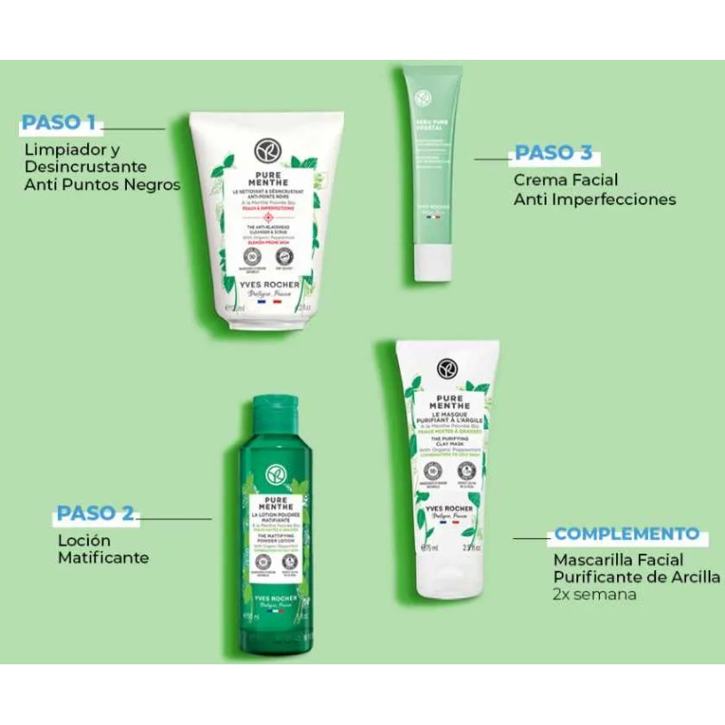 Gel Limpiador Anti Acné Imperfecciones Puntos Ne Yves Rocher