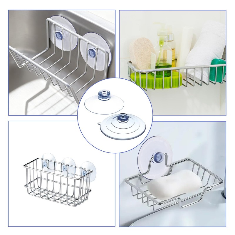 8 Pcs 2 Sizes Sponge Holder Suction Cup, 2 Inch