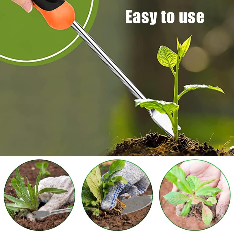 Hand Weeder Tool 2 Pcs, Weed Cutter with Handle, Weeder