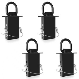 Stake Pocket D Ring for Trailer 1/2" Hitch Pin 4 Holes, 18,000lbs Heavy Duty D-Ring Removable Tie Downs for for Utility Trailers, Flatbed Trucks(4 Pack)